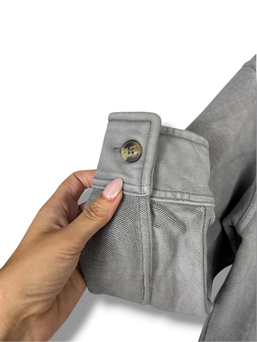 Aerie Oversized Luxe Trucker Shacket Lumberjane Grey XS Cotton Cozy Button Down - Picture 4 of 7